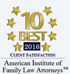 10 Best | Client Satisfaction | American Institute of Family Law Attorneys | 2016